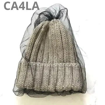 CA4LA 카시라 튤 니트 모자 울 100% 일본제