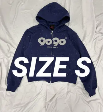 9090 girl Logo Glitter Zip Hoodie