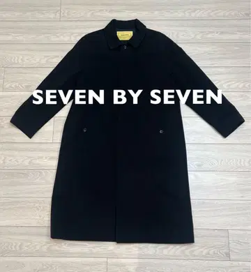 새상품급 SEVEN BY SEVEN 스텐카라 코트 블랙