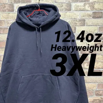 12.4oz 헤비 웨이트 후드티 무지 3XL(4L) 네이비