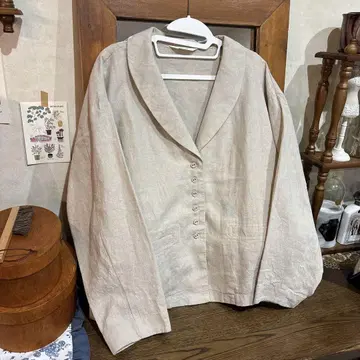 사만사 모스모스 금기 크로스 린넨 자켓