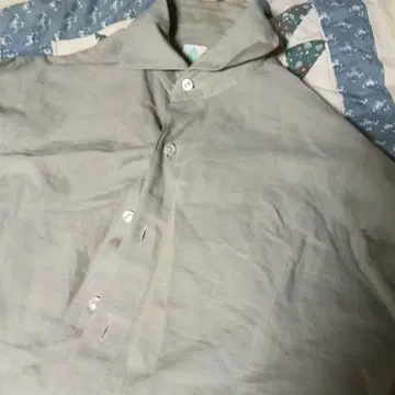 Finnamore 베이지 코튼 린넨 긴팔 셔츠