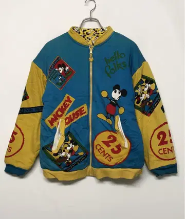 올드 Mickey & Co. 리버서블 올 패턴 집업 블루종
