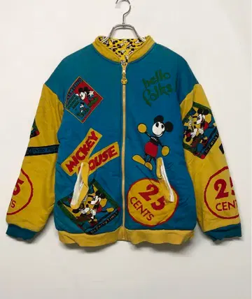 올드 Mickey & Co. 리버서블 올 패턴 집업 블루종