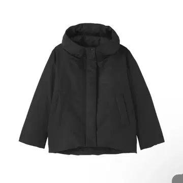 무인양품 여성 빅 사이즈 XL 블랙 발수 후드 부착 다운 자켓