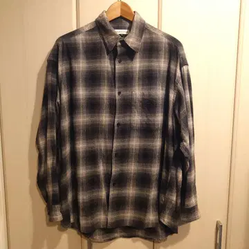 FREAK'S STORE 그레이 계열 체크 플란넬 셔츠 L 사이즈