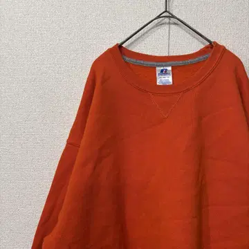 러셀 맨투맨 오렌지 크루넥 미국 빈티지 의류 XL 2956