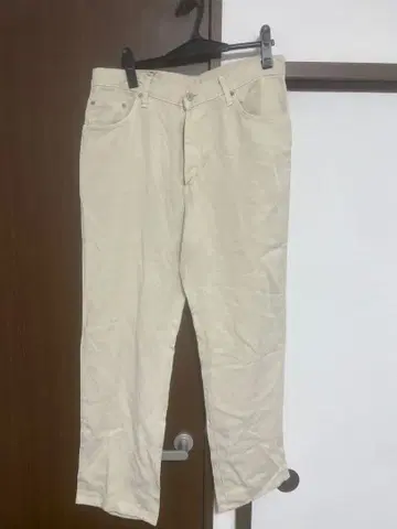 EDWIN TENCEL 베이지 슬림핏 팬츠