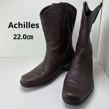 Achilles SORBO 사이드 지퍼 부츠 브라운 22.0cm