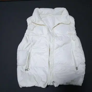 화이트 다운풍 베스트 집업