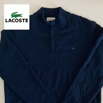 [ 새상품급 ] LACOSTE 라코스테 하프 버튼 니트 네이비 사이즈 4