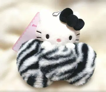 헬로키티 벌스데이 마스코트 제브라 패턴 리본 참 산리오 아베일