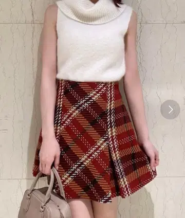 snidel 로빙 체크 미니 스커트