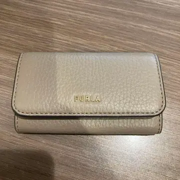FURLA 베이지 가죽 키케이스