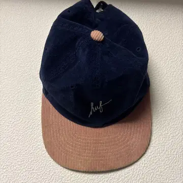 HUF 코듀로이 캡 네이비/베이지