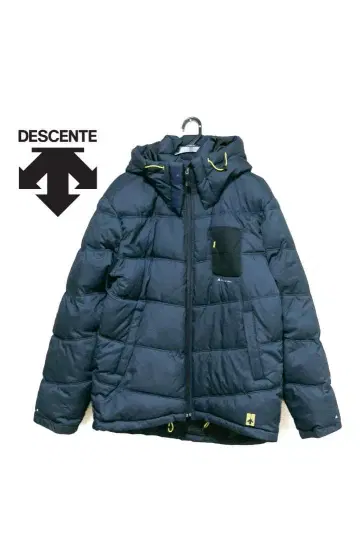 DESCENTE 네이비 다운 자켓 후드 부착