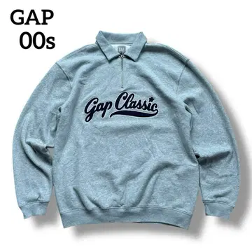00s GAP 갭 하프 지퍼 맨투맨 트레이닝복 그레이 완판템