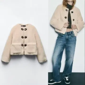 ZARA 페이크 보아 자켓