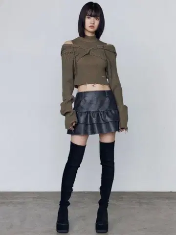 EMODA 스퀘어 핏 롱 부츠