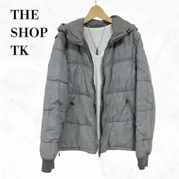 THE SHOP TK 패딩 자켓 다운 자켓 글렌체크 패턴