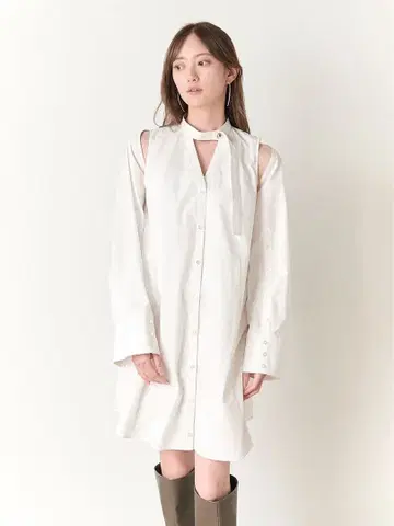 SNIDEL Sustainable 2way 셔츠 미니 원피스