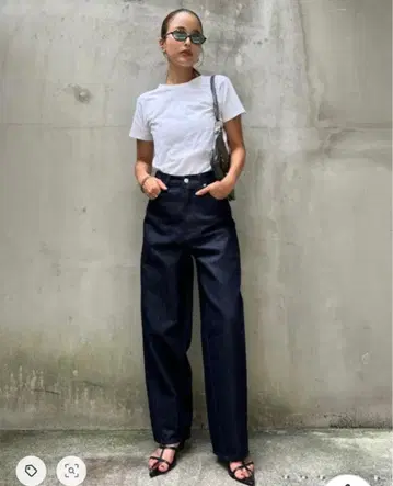 미사용 새상품*trunc88*Glitter Denim Pants*블랙