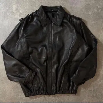 블랙 천연 가죽 크롭 가죽 자켓