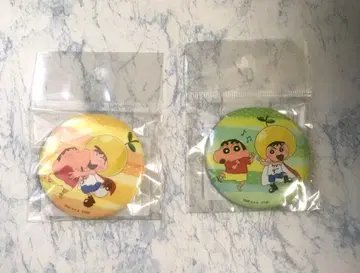 미개봉 새상품 짱구는 못말려(크레용 신짱) 유즈 콜라보 캔뱃지 2종 세트