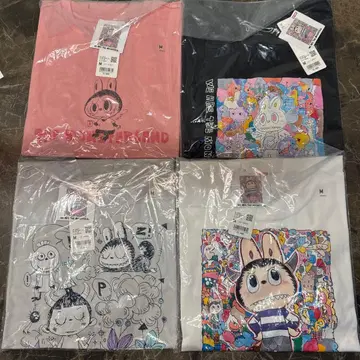 [ 미사용 새상품 ] UNIQLO 유니클로 러브비 티셔츠 M 4장 세트