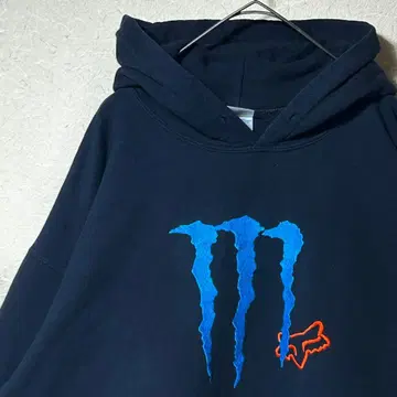 구제 Monster x FOX 자수 로고 맨투맨 후드티 몬스터