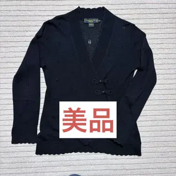 [ 새상품급 ] SHANGHAI TANG 네이비 V넥 가디건 L