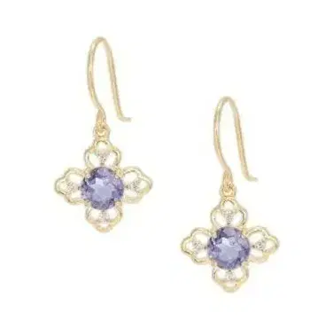 [ 미사용 새상품 ] 쥬얼리 츠츠미*귀걸이*K10YG*아이올라이트