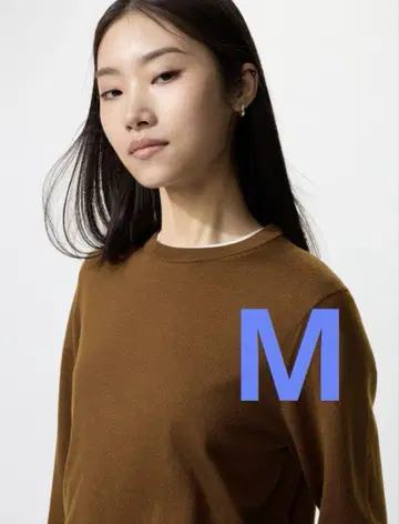 UNIQLO 메리노 크루넥 스웨터 긴팔 M 사이즈
