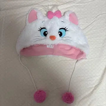 마리 캐릭터 모자 화이트와 핑크