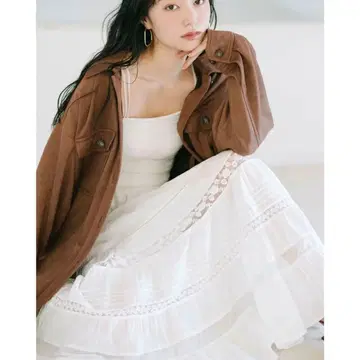 COCO DEAL 레이스 절개 캉캉 스커트