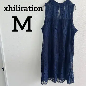 xhiliration 네이비 레이스 슬리브리스 원피스 [ M ]