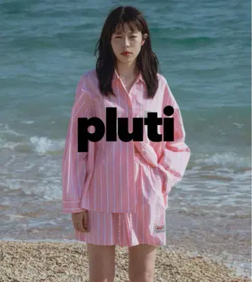 pluti 핑크 스트라이프 셋업