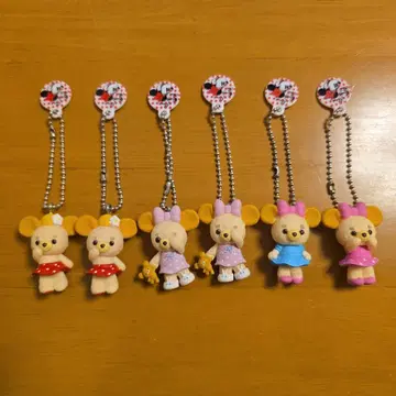 미니 마우스 카들리 베어 키링 6개