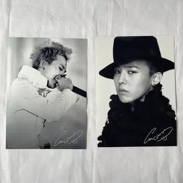G-DRAGON 흑백 사진 2장 세트