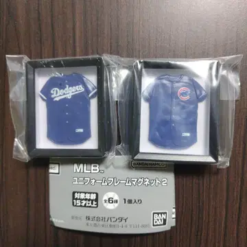 MLB 유니폼 프레임 마그넷 2 다저스 컵스 2개 세트