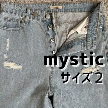 미스틱 컷오프 오버 다이 와이드 데님 size 2