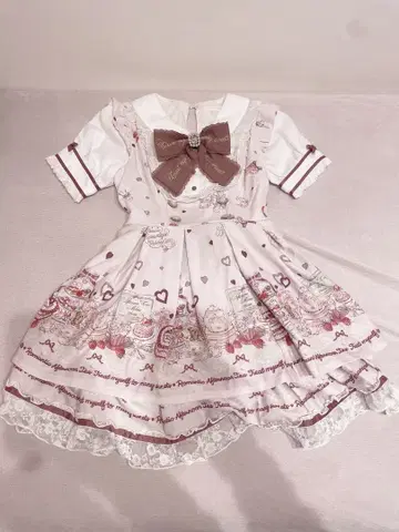 LIZLISA Afternoontea 패턴 반팔 셋업