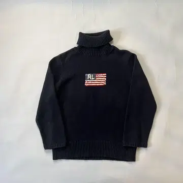 폴로 랄프 로렌 터틀넥 니트 스웨터 성조기 M