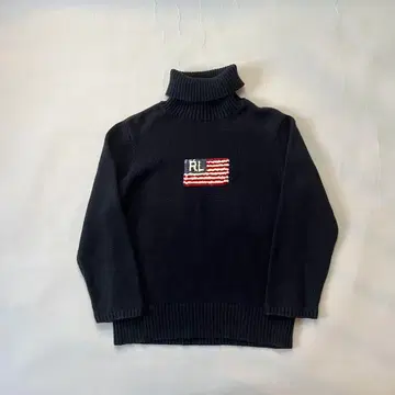 폴로 랄프 로렌 터틀넥 니트 스웨터 성조기 M