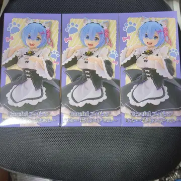 리제로 렘 고양이 귀 메이드 Coreful 피규어 3체 세트