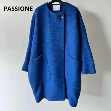 새상품 PASSIONE 노카라 울 코쿤 코트