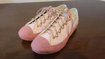 핑크 레이스업 스니커즈 가을 신발