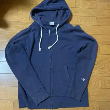 챔피온 네이비 후드 부착 후드티 M