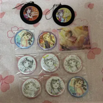 뱅드림 Poppinparty 캔뱃지 세트와 스트랩 세트