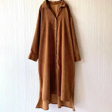 차오패닉 티피 코듀로이 셔츠 원피스 겉옷으로도